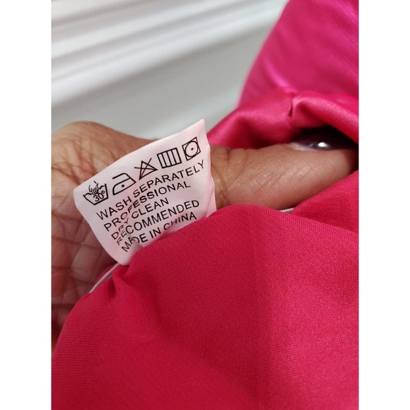 Pink Women's Solid Polyester Mock Neck Sleeveless Knee Length Dress Size Small - Picture 9 of 10